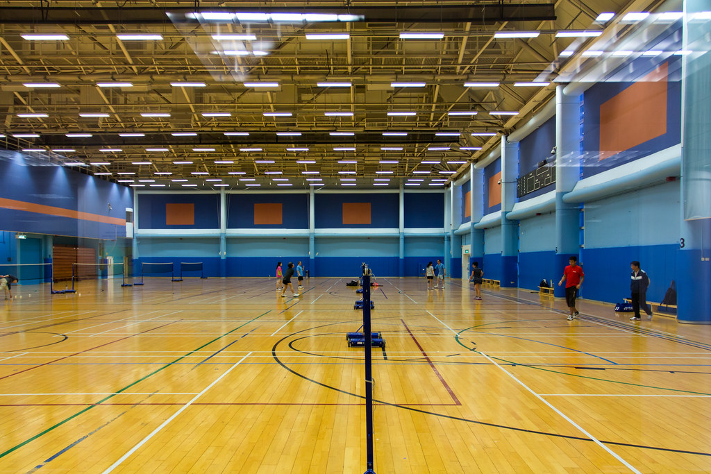 A badminton court